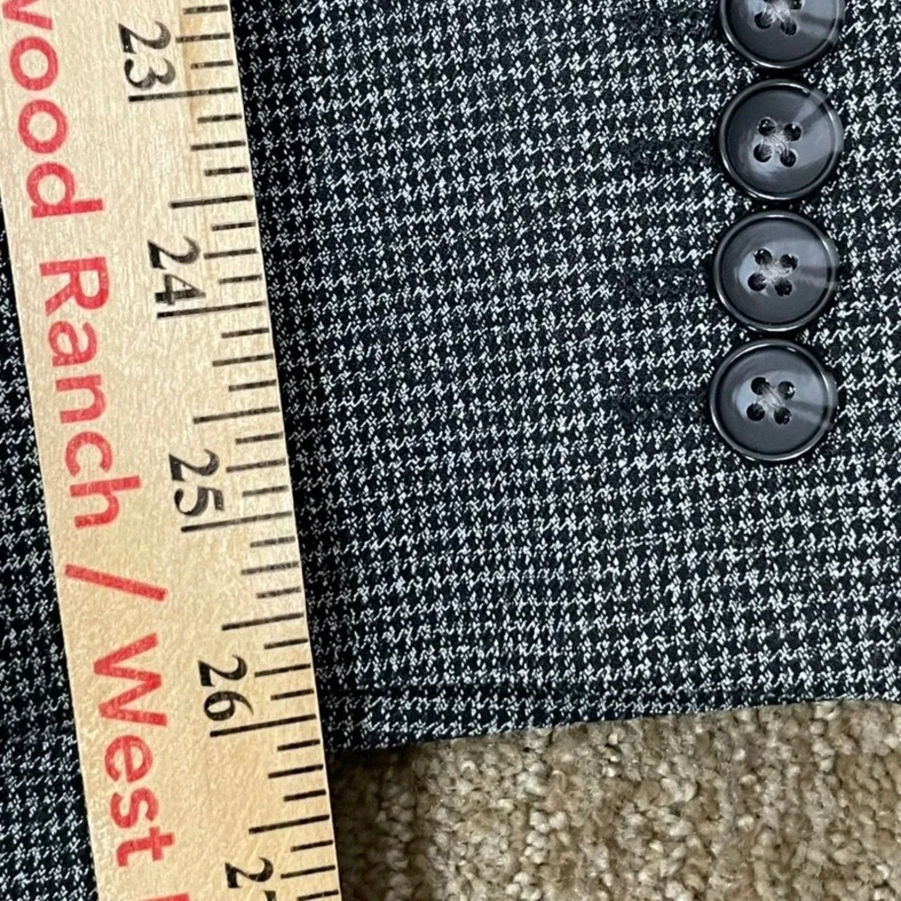 Murano Blazer Mens 2XB Grey Houndstooth Excellent Dinosaur Lining Sport Coat